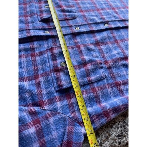 Tailorbyrd Plaid Button-Up Shirt "The Sweatertshirt" Blue/Red Check Men's‎ Large - Picture 12 of 15